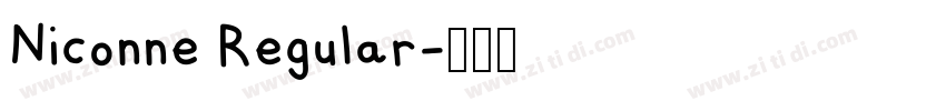 Niconne Regular字体转换